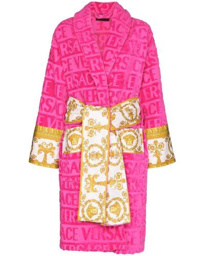 versace robe women's pink.